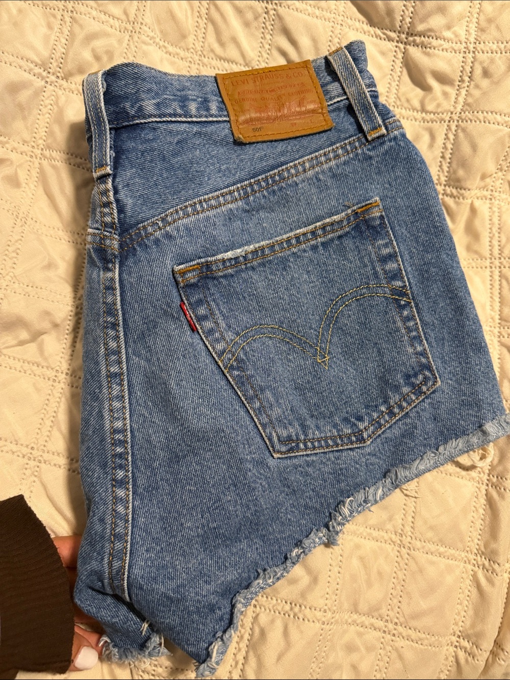 Levi's Medium Blue Denim Cutoff Women's Shorts